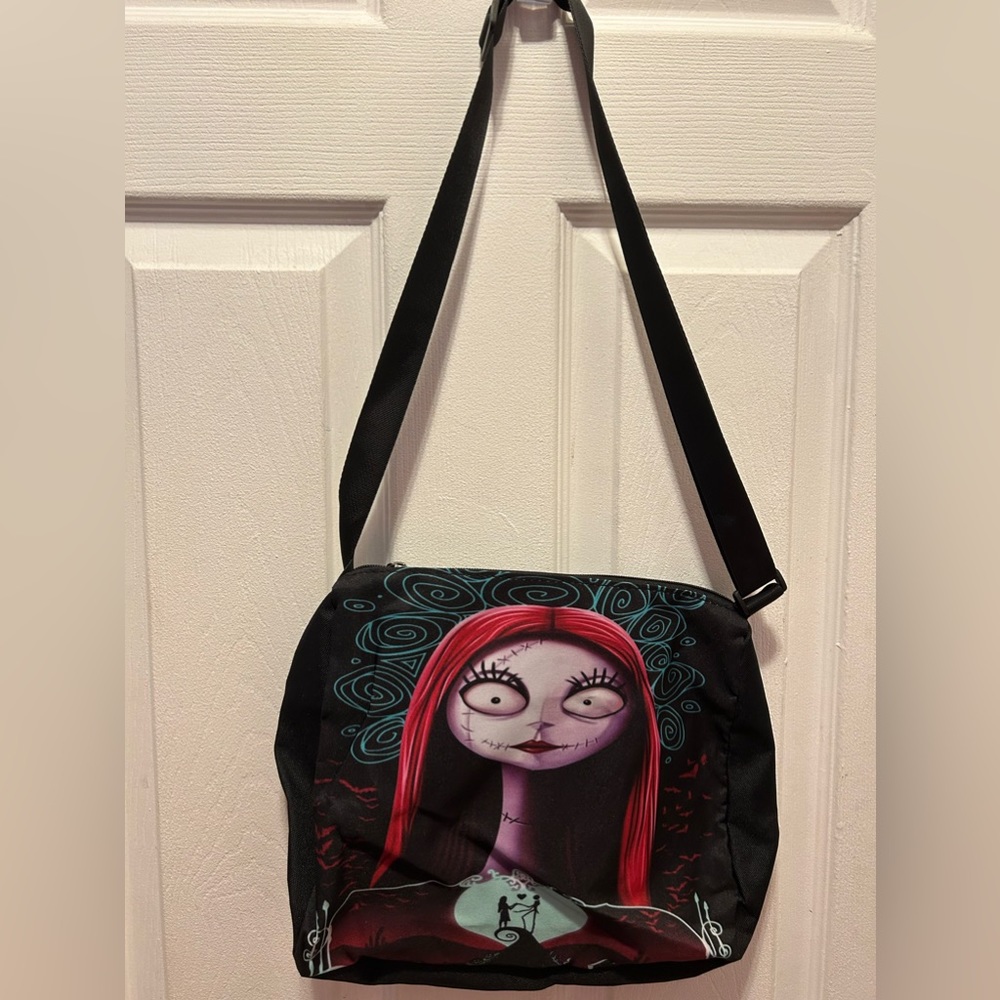 Nylon shoulder bag with Sally on it
